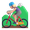 woman mountain biking